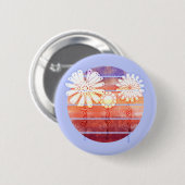 サンセットの花ありがとう – Light Blue 缶バッジ (正面&裏面)