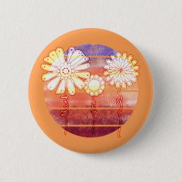 サンセットの花ありがとう – Orangeボタン 缶バッジ