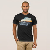 サンセットの車の二重露出 Tシャツ (正面フル)