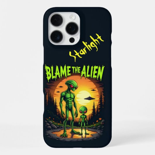 サンセットの輝きが映し出すエイリアンの謎 iPhoneケース (裏面)
