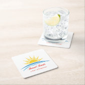 サンセットの香りロゴコスター スクエアペーパーコースター (インサイチュ)