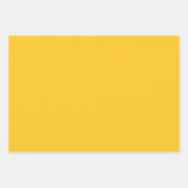 サンセットの黄色無地の色 ラッピングペーパーシート (正面)