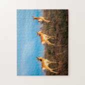 サンセットの3アンテロープ遠くに歩く ジグソーパズル (縦)