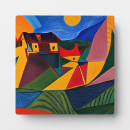 サンセットはっきりしたピカソの芸術 フォトプラーク