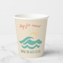 サンセットまでいてね Brine Beach Club カップ