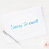 サンセットを追いかける 楕円形シール (封筒)