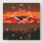 サンセットアイ2106 スクエア壁時計 (正面)