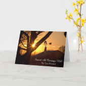 サンセットアットキャリッジヒル空白のグリーティングカード カード (黄色い花)