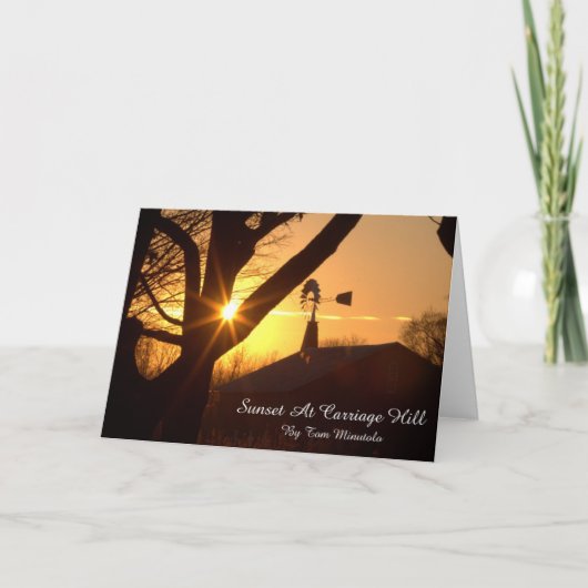 サンセットアットキャリッジヒル空白のグリーティングカード カード (正面)