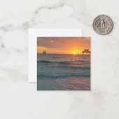 サンセットアットクリアウォータービーチマグネット ノートカード (正面/裏面インサイチュ)