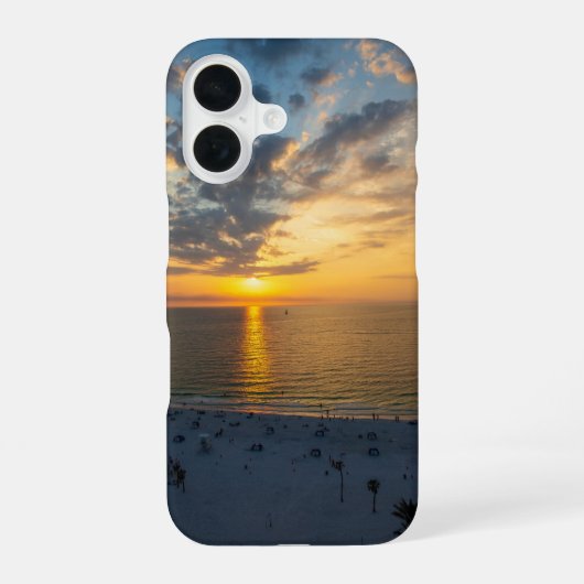 サンセットアットクリアウタービーチ iPhone 16ケース (裏面)