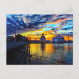 サンセットアットザニューベイスンカナルライトハウス ポストカード