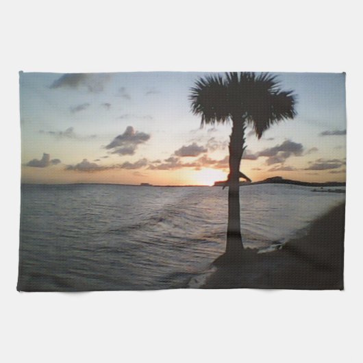 サンセットアットザビーチ キッチンタオル (横)