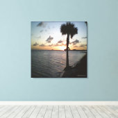 サンセットアットザビーチ キャンバスプリント (インサイチュ (ウッドフロア))