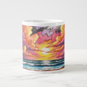 サンセットアットザビーチ ジャンボコーヒーマグカップ (正面)