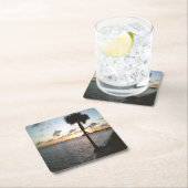 サンセットアットザビーチ スクエアペーパーコースター (インサイチュ)