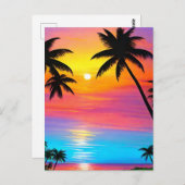 サンセットアットザビーチ ポストカード (正面/裏面)
