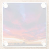 サンセットアットザピア、ハンティントンビーチ、カリフォルニア州 ガラスコースター (裏面)