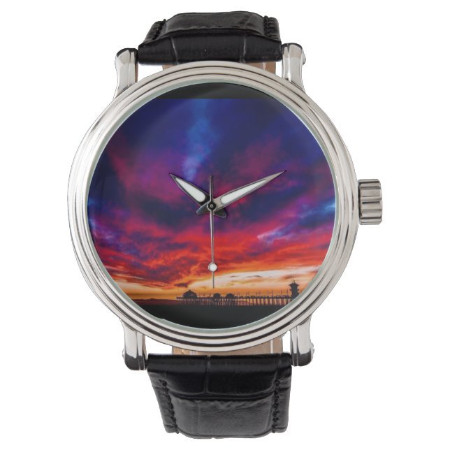 サンセットアットザピア、ハンティントンビーチ、カリフォルニア州 腕時計 (正面)