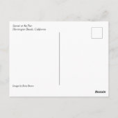 サンセットアットザピア、ハンティントンビーチ、CAポストカード ポストカード (裏面)