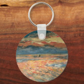 サンセットアットシーバイピエールルノアールヴィンテージファインアート キーホルダー (裏面)