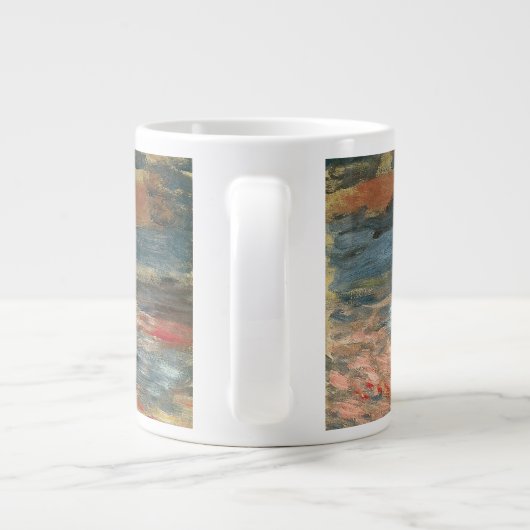 サンセットアットシーバイピエールルノアールヴィンテージファインアート ジャンボコーヒーマグカップ (裏面)