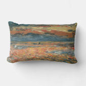 サンセットアットシーバイピエールルノアールヴィンテージファインアート ランバークッション (正面)