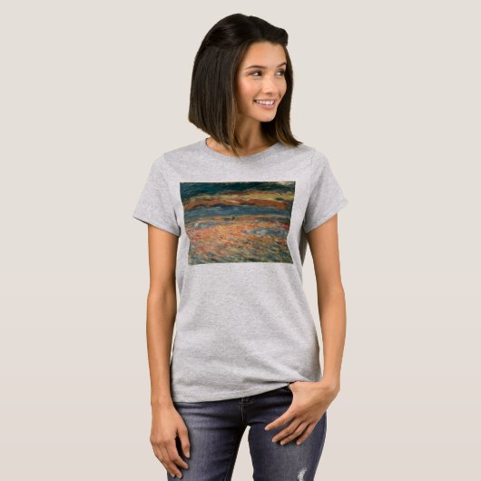 サンセットアットシーバイピエールルノアールヴィンテージファインアート Tシャツ (正面フル)