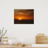 サンセットアットシーIトロピカルシーカラフルケープ ポスター (キッチン)