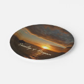 サンセットアットシーIIトロピカルシースケープ ペーパープレート (アングル)