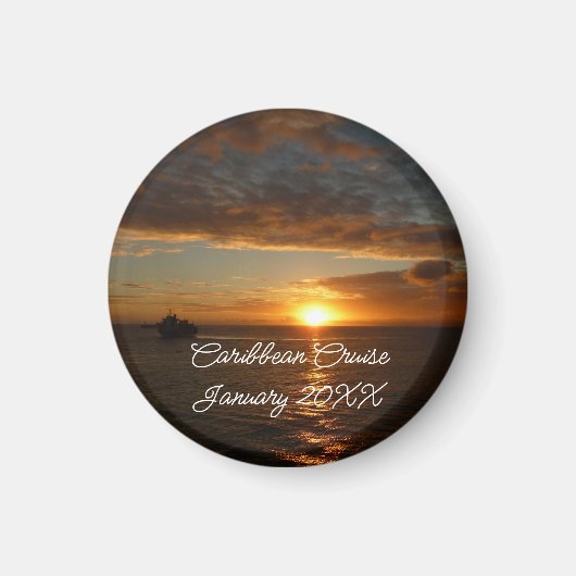 サンセットアットシーIIトロピカルシースケープ マグネット (正面)