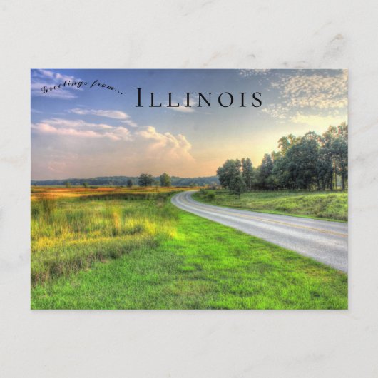 サンセットアットチェーンOレイクス州パークイリノイ ポストカード (正面)