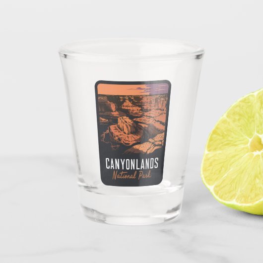 サンセットアットナショナルパークカニョンランズ ショットグラス (正面)