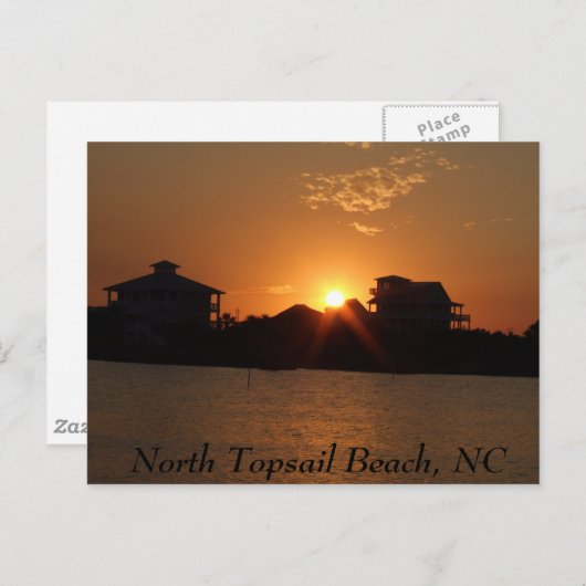 サンセットアットノーストップセイル、ノーストップセイルビーチ、NC ポストカード (正面/裏面)