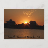 サンセットアットノーストップセイル、ノーストップセイルビーチ、NC ポストカード (正面)