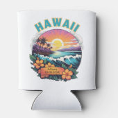 サンセットアットハワイビーチマウンテンズトロピカルプルメリア 缶クーラー (裏面)