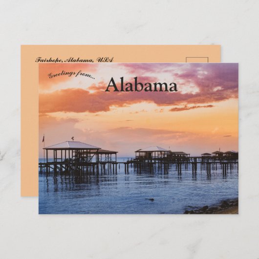 サンセットアットフェアホープアラバマ ポストカード (正面/裏面)
