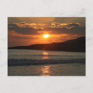 サンセットアットプライアダルーズビーチ，アルガルヴェ，ポルトガル ポストカード