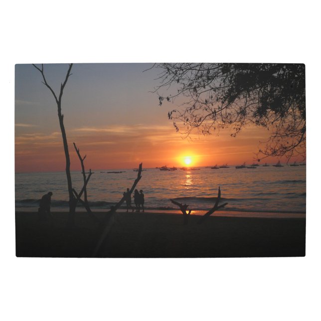 サンセットアットプラヤタマリンドコスタリカ メタルプリント (正面)