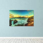 サンセットアットベイカービーチ キャンバスプリント (インサイチュ (ウッドフロア))