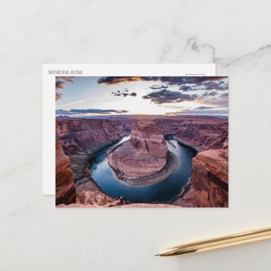 サンセットアットホースホーブベンド ポストカード (正面/裏面インサイチュ)