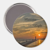 サンセットアットマニスティーノースピアヘッドライトハウス マグネット (正面/裏面)