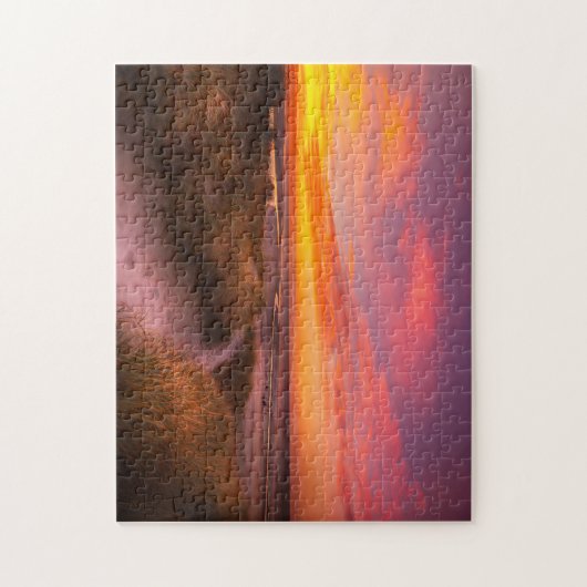 サンセットアットメイフラワービーチオンザケープ ジグソーパズル (縦)