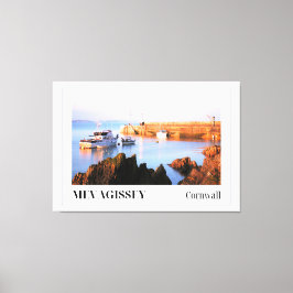 サンセットアットメヴァギセイハーバーコーンウォール キャンバスプリント