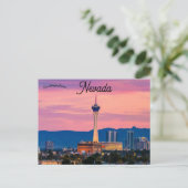 サンセットアットラスベガスストリップネバダポストカード ポストカード (スタンド正面)
