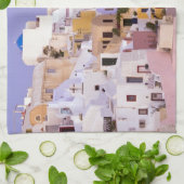 サンセットアット油サントリーニ2 キッチンタオル (折り畳み)