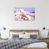 サンセットアット油サントリーニ2 キャンバスプリント (インサイチュ (寝室))