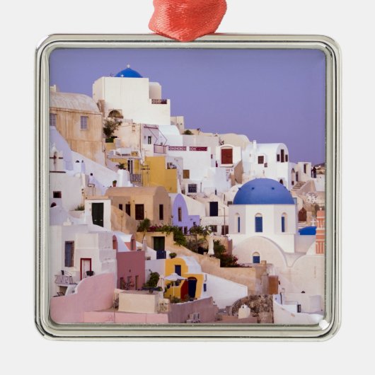 サンセットアット油、サントリーニ2 メタルオーナメント (正面)