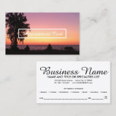 サンセットアポイントメントのアラーム 予約カード (正面/裏面)