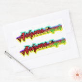 サンセットアリゾナ 長方形シール (封筒)